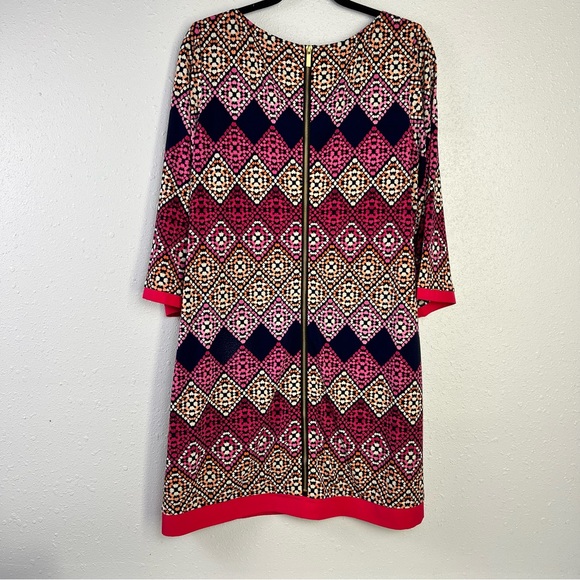 Eliza J Geometric Exposed Gold Back Zipper Closure Women’s Size 14 - Picture 3 of 16